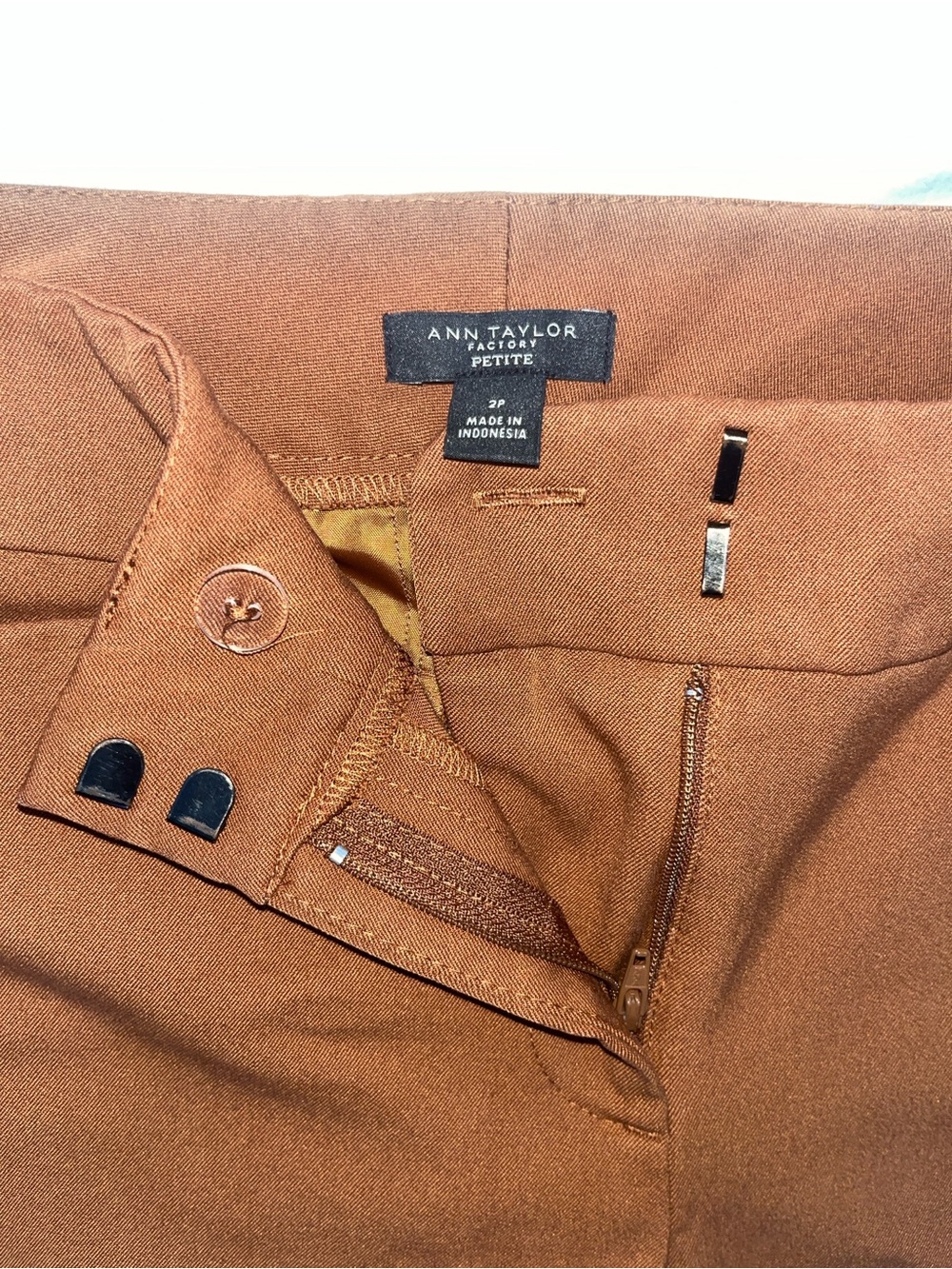Ann Taylor Factory Petite Camel Slacks